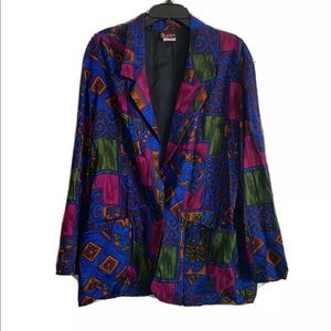 Vintage 90s Colorful iLYZA Blazer